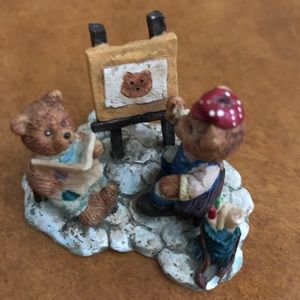 5 For $25 Teddy Town Bear Figurine The Artist Russ Berrie